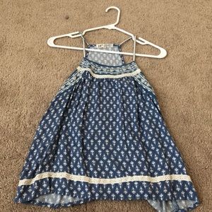 light blue patterned tank top